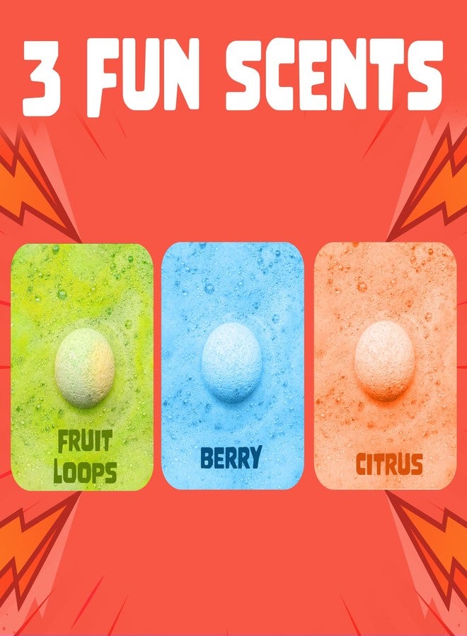 Two Sisters Superhero Bath Bombs for Kids with Surprise Toys Inside (3 Pack) - Large Bubble Bomb for Boys & Girls - Fizzies, Relaxing Aromas, Made in USA, Skin-Safe, Stain-Free by Two Sisters - Image 4